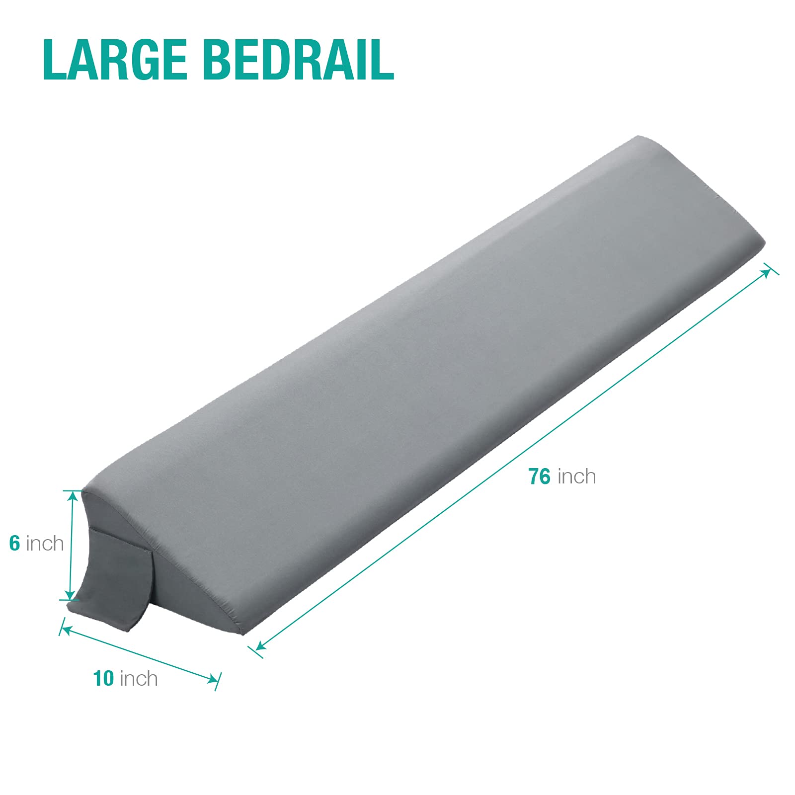 Vekkia King Bed Wedge Pillow for Headboard Gap/Bed Mattress Gap Filler Wedge,Bed Gap Filler Close Gap (0-6