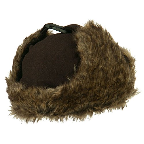 Winter Fur Trooper Hat - Brown OSFM