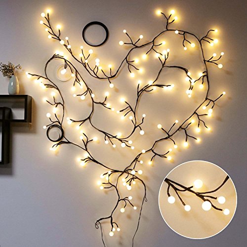 Decorative Lights, TOFU 8ft 72 LED Indoor&Outdoor Fairy Decor Globe String Lights for Bedroom, Dorm, Window Curtain, Cafe, Garden, Christmas, Party, Wedding(Warm White) - Thumbnail 5