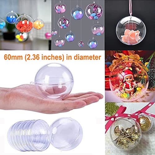 StillCool Clear Ornaments For Crafts Fillable, Clear Christmas