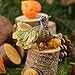Top Collection Miniature Fairy Garden and Terrarium Turkey with Pumpkin Figurine