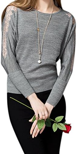 HJMY Women's Fashion Loose Sexy Batwing Sleeve Wool Sweater Winter Tops (S)