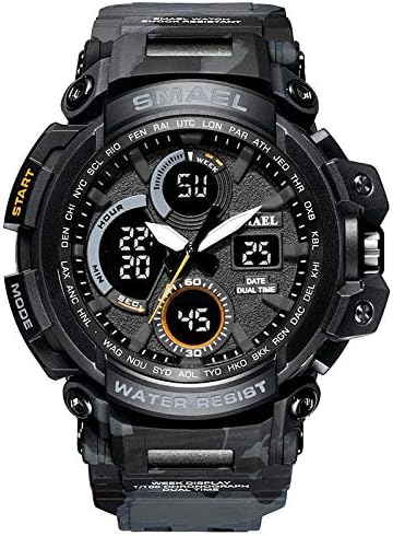 Wrist Watch for Men Under 10❤SMAEL Men Sport Watch Dual Display Analog Digital LED Electronic Wrist Watches