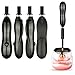 Makeup Brush Cleaner - Deep Clean and Dry All Size Makeup Brushes 360 Degree Rotation with 8 Rubber Collars In Seconds (Black)