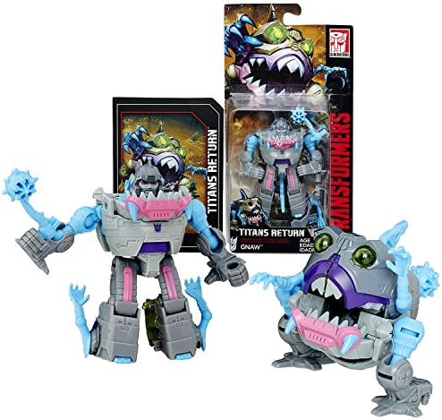 Transformers Year 2016 Titans Return Series Legends Class 4 Inch Tall Robot Figure - GNAW with Spike Mace and Card (Beast Mode: Shark)