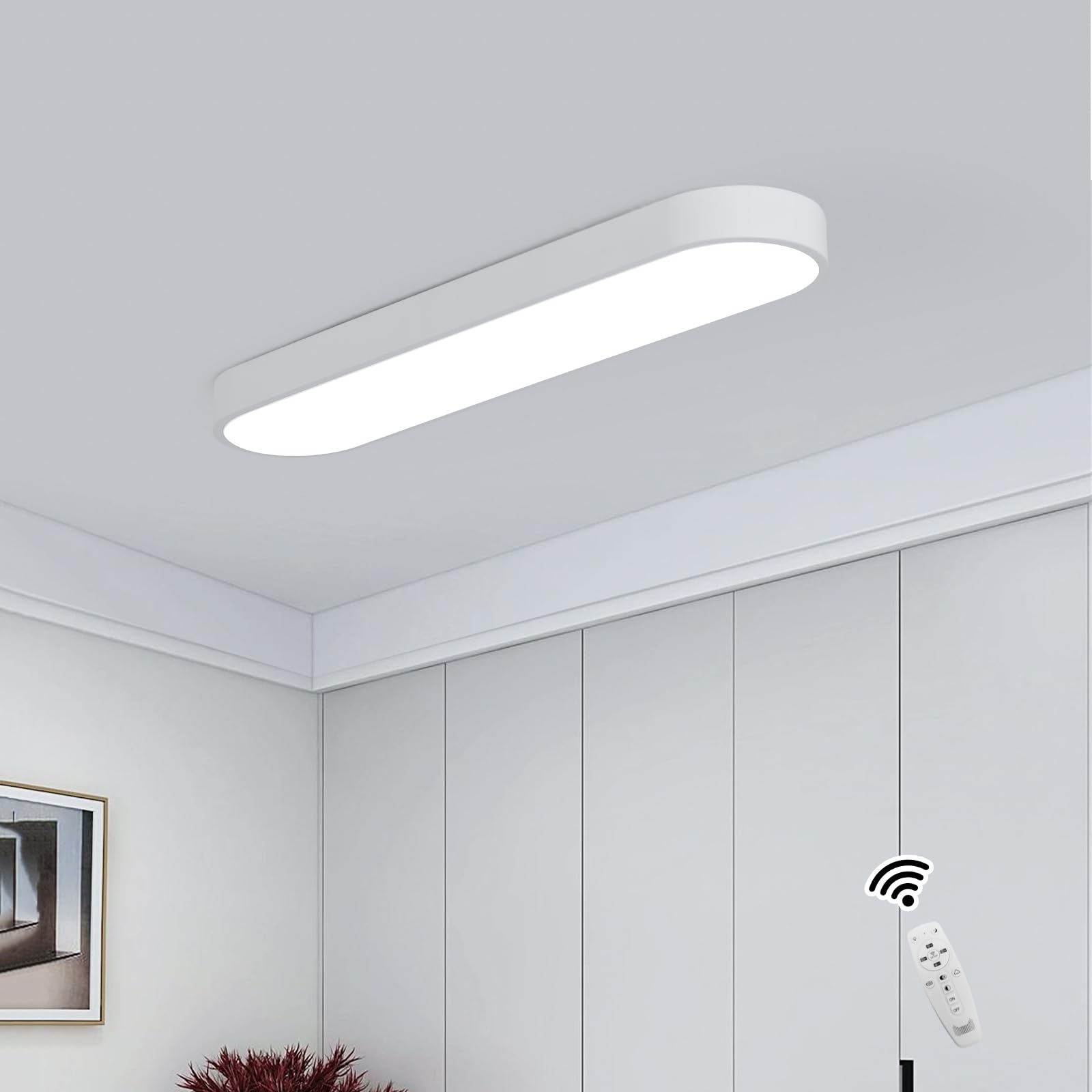 Becailyer Modern LED Ceiling Light, 23.6" Flush
