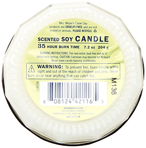 Mrs. Meyer's Clean Day Soy Candle, Lemon Verbena, 7.2 oz