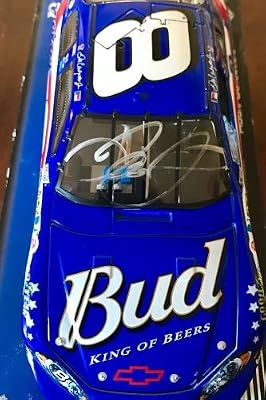 2007 Dale Earnhardt Jr Budweiser Stars & Stripes Signed 1/24 Diecast Car W/COA - Autographed Diecast Cars