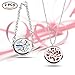2Pcs Aromatherapy Essential Oils Diffuser Necklace and Bracelet for Women,Tree of Life Locket Pendant Jewelry,26