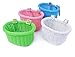 Colorbasket Front Handle Bar Kids Bike Basket, Water Resistant, Leather Straps, Pink
