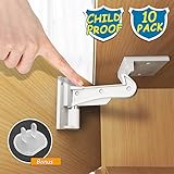 Child Safety Cabinet Locks, BigRoof Newest Version Heavy Duty Drawer Locks Baby Proof No Drill Child Proof Cabinet Latch Baby Safety Locks for Cabinet Drawer 10 Pack