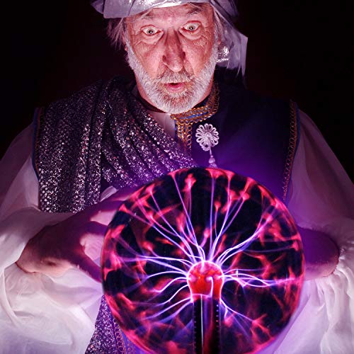 Theefun True 6" Magic Plasma Ball , Touch & Sound Sensitive Plasma Lamp Light, Nebula Sphere Globe Novelty Toy for Decorations/Kids/Bedroom - Thumbnail 4