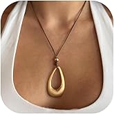 JAVARNV Pendant Necklace Western Jewelry for Women Long Boho Necklaces for Women Cowboy Leather Cord Necklaces with Pendant Country Cowgirl Jewelry Western Outfit Accessories