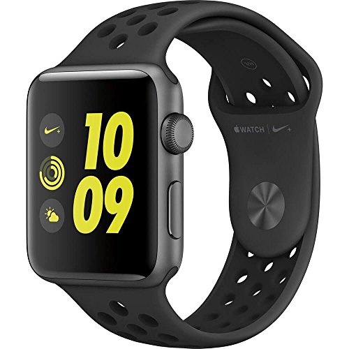  Apple Watch Nike+ Series 2  42mm Space Gray Aluminum Case Anthracite/Black Nike Sport Band