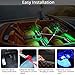 Car LED Strip Lights Justech 4pcs 48 LED Multicolor Music Car Interior Atmosphere Lights RGB SMD Car Mood Lights with Sound Active Function and Wireless Remote Control for Car TV Home-USB Portthumb 2
