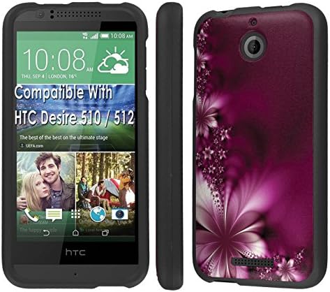 Htc Desire 510 / 512 Case, [NakedShield] [Black] Total Armor Protection Case - [Dream Flower] for Htc Desire 510 / 512