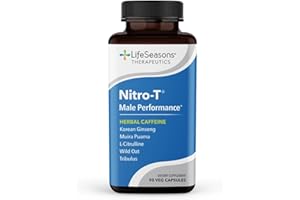 LifeSeasons Nitro-T - Men's Performance Support Supplement - Enhance Stamina & Energy - Promote Healthy Blood Circulation - L-Citrulline L-Theanine Tribulus Ginger Kava & Caffeine - 90 Capsules