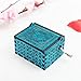 Nessere Retro-Style Wooden Hand-Carved Square Hand Shake Music Box