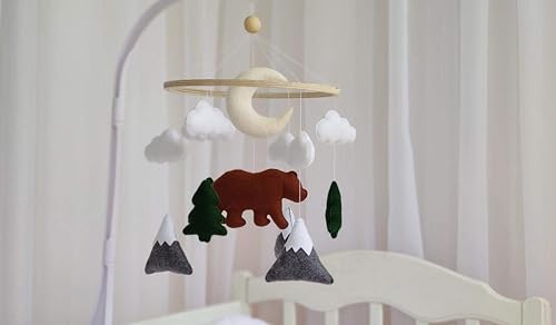 woodland themed cot mobile