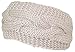 Best Winter Hats Solid Color Cable & Garter Stitch Knit Headband (One Size)