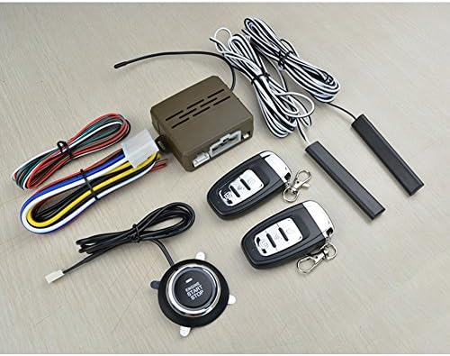 Alician Universal 8Pcs Car Alarm Start Security System PKE Induction Anti-theft Keyless Entry Push Button Remote Kit 12V
