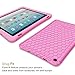 Fintie Silicone Case for Amazon Fire HD 10 (Compatible with 7th and 9th Generations, 2017 and 2019 Releases) - [Honey Comb Series] [Kids Friendly] Light Weight Shock Proof Back Cover, Pink