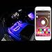 Wiipro Car Interior Underdash LED Lighting Kit - 4PCS RGB Atmosphere Floor Lights Strip with Cellphone App Bluetooth Control Music Mode for Jeep SUV Trucks Dodge Ford Harley