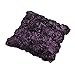 WOMHOPE Set of 2 Pcs 3D Solid Color Satin Rose Flower Square Pillowcase Bed Sofa Cushion Pillow Case Arts Decorative Cover Rose Flowers Throw Pillow Covers Protector(Purple 2)