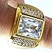 Wayne-Size 8-15 Jewelry Man's AAA Sapphire 18K Gold Filled Ring R199