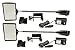 HitLights LED Display Lights, 12V DC Trade Show Light, Display and Exhibit LED Arm Lights Pop-Up Halogen Replacement, Includes UL Power Supply and Mounting Hardware (2Pack C-Clamp-Silver)