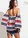 Floerns Women's Multicolor Striped Off The Shoulder Blouse Small Multicolor