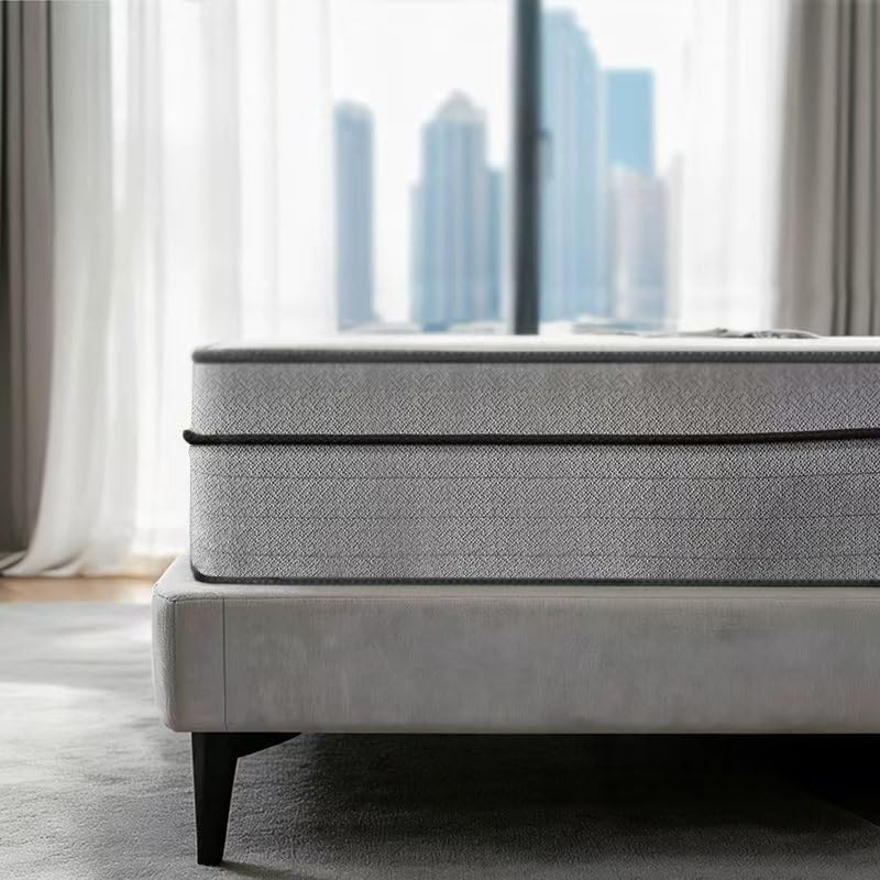 Queen Size Mattress in a Box, Queen Bed Mattress with Pocket Springs, Soft Comfort Hotel Style Queen Mattress, 28.5 X 28.5 X 83.5 CM