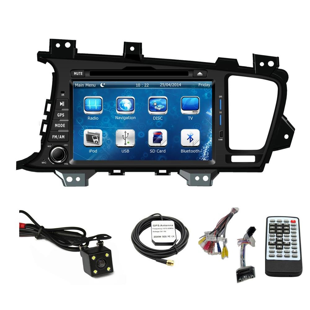 Car Stereo DVD Player for KIA Optima 2011 2012 2013 Double Din 8 Inch Touch  Screen TFT LCD Monitor In-dash DVD Video Receiver Car GPS Navigation System  with ...