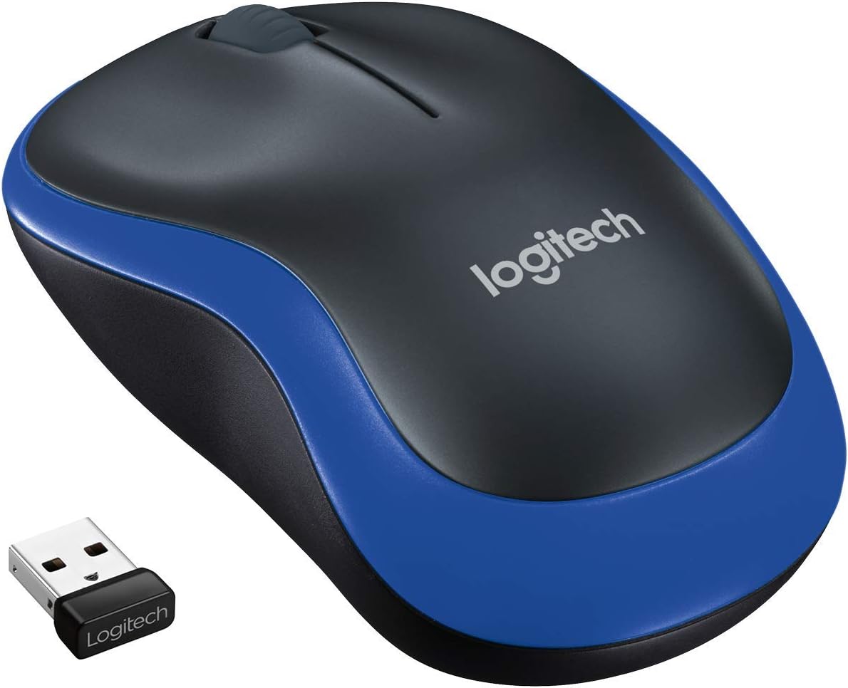 Logitech M185 Wireless Mouse, 2.4GHz with USB Mini Receiver, 12-Month Battery Life, 1000 DPI Optical Tracking, Ambidextrous