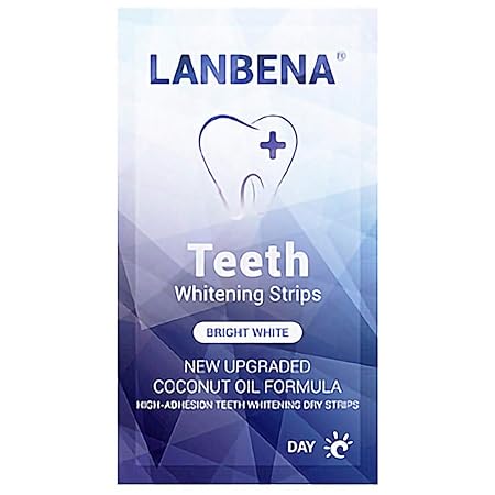 Allbestaye 1pcs 3D White Stripes Bamboo Charcoal Zahnaufhellungs Bleaching Strips Zahnweiß-Streifen Whitestrips Kit Zahnpfleg