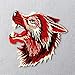 The Roaring Wolf Patch Embroidered Applique Iron On Sew On Emblem