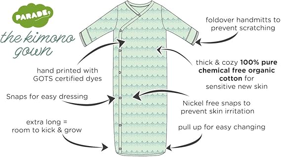 parade organics kimono gown