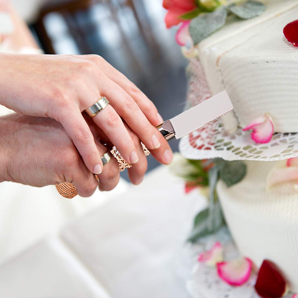 Wedding Cake Knife and Server Set Bride and Groom 2-Piece Dessert Set, Party, Wedding, Anniversary or Celebration