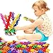 Building Blocks, FIOLOM Interlocking Solid Plastic Plum Blossom Building Toy Sets Interactive Puzzle Educational Learning Stem Building Construction Toys Gifts for Kids Boys Girls and Preschool 90 PCS