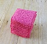 Makeup Remover Pads - Fuchsia Face Scrubbies - Small Washcloth - Set of 10