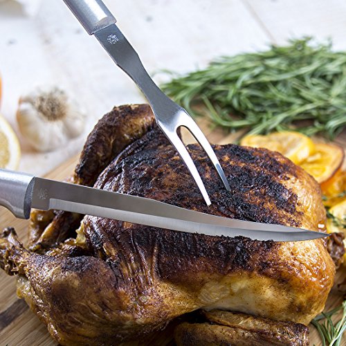 Rada Cutlery Carving Fork – Stainless Steel Tine and Aluminum Handle Made in USA, 9-1/2 Inches