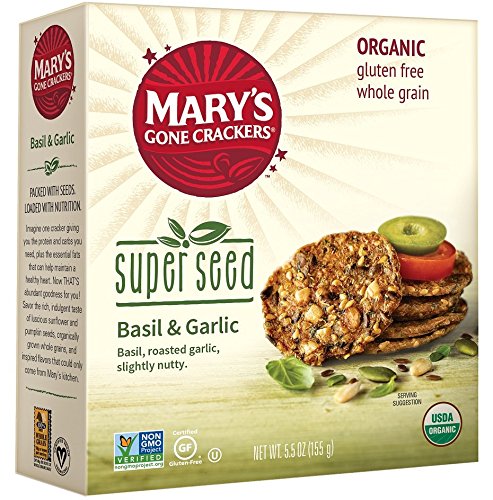 Mary's Gone Crackers, Super Seed Basil & Garlic, 5.5 Ounce