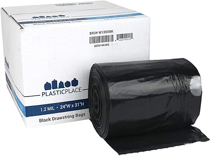 Amazon Com Plasticplace 13 Gallon Extra Tall Drawstring Kitchen