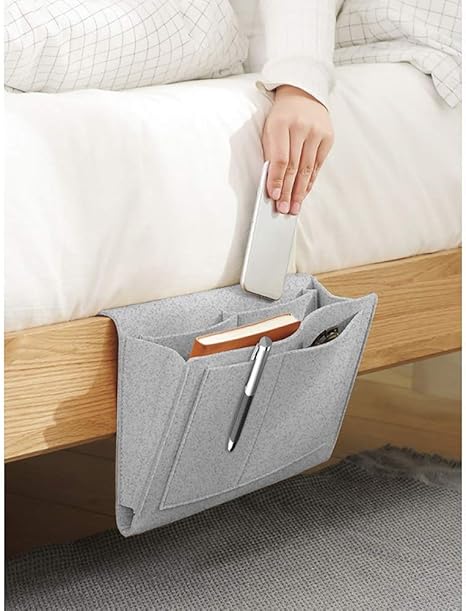 Bed Bag Felt Bed Storage Organiser Felt Bedside Caddy Storage Bag Hanging Bedside Table Bag Sofa Bed Hanging Storage For Book Magazine Toys Mobile Phone Amazon De Kuche Haushalt