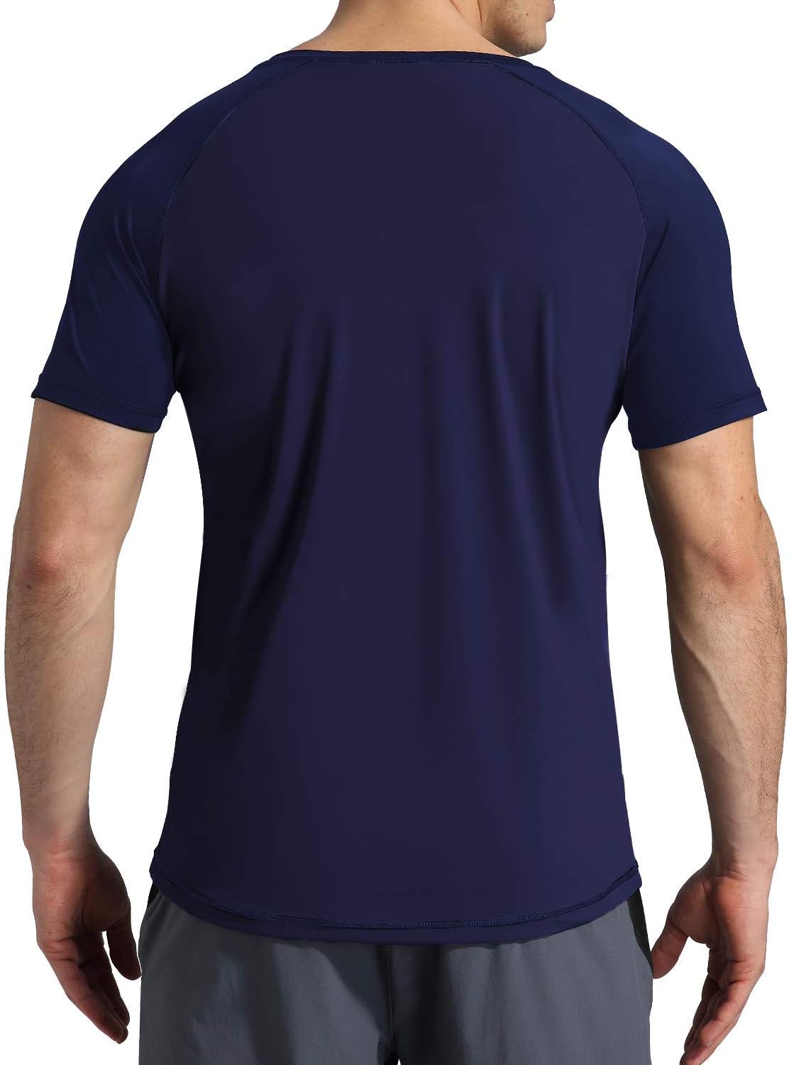 VAYAGER Men's Short Sleeve UPF 50+ Quick Dry Swim Shirt Rashguard Crew Shirt: Sports & Outdoors