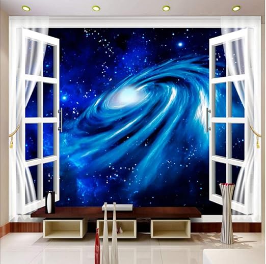 Papel tapiz fotográfico personalizado Papel tapiz 3D Ventana estéreo