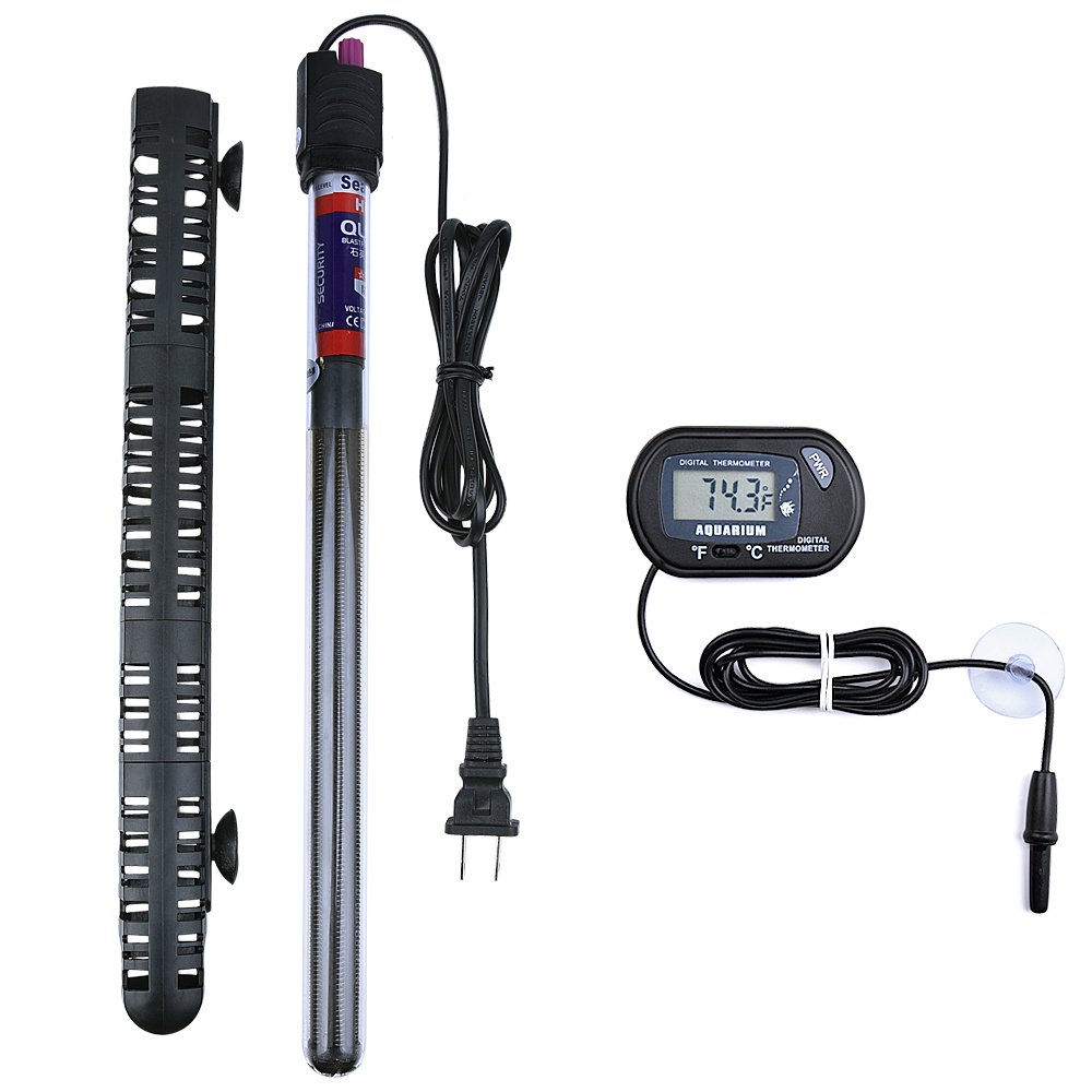 Aquarium Heater with Extra Thermometer,Submersible Fish Tank Water
