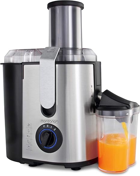 Entsafter Obst Gemuse Edelstahl 1100w Grosse 78mm Einfulloffnung Anti Tropf Mit Rezeptbuch Reinigungsburste Saftbehalter Amazon De Kuche Haushalt