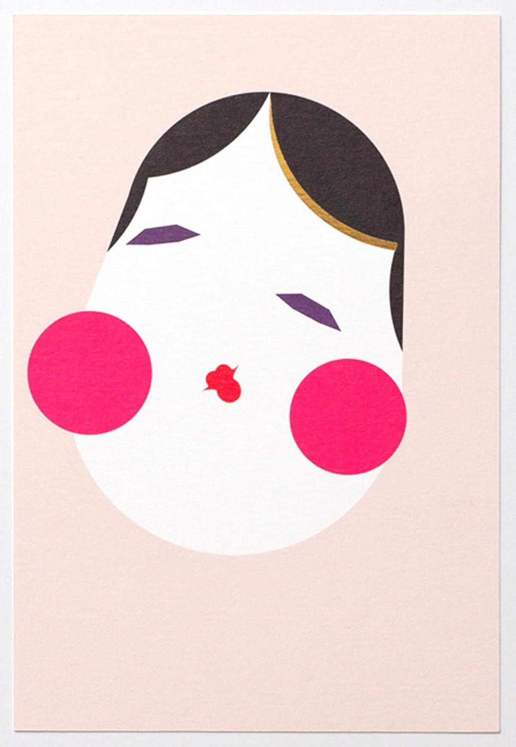 Amazon 私製年賀はがき5枚入り ディーブロス 19 年賀状 福々シリーズ 福笑い D Bros ポストカード 絵柄付はがき 文房具 オフィス用品