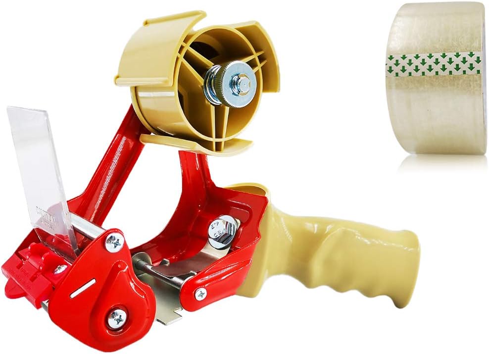 Packing Tape Dispenser Gun–Ergonomic Heavy Duty, 2 Inch Wide, Elepa Sealing Cutter, Used for Warehouse Storage Packaging, Carton Sealing. : Office Products